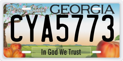 GA license plate CYA5773