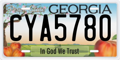 GA license plate CYA5780