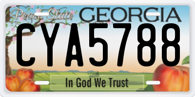 GA license plate CYA5788