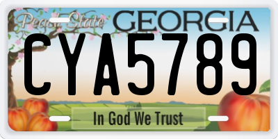 GA license plate CYA5789