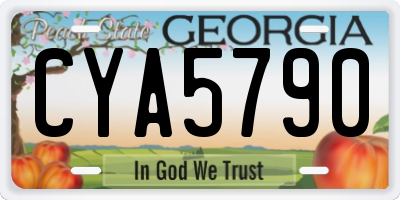 GA license plate CYA5790