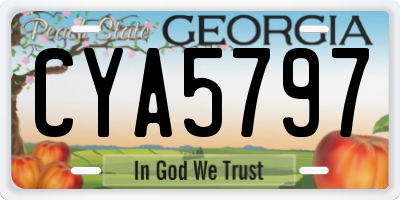 GA license plate CYA5797