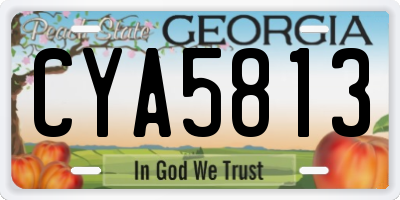 GA license plate CYA5813