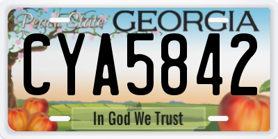 GA license plate CYA5842