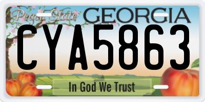 GA license plate CYA5863