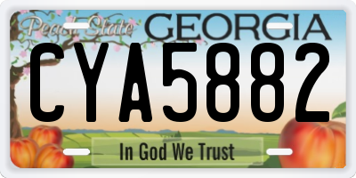 GA license plate CYA5882