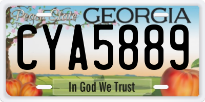 GA license plate CYA5889