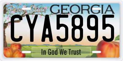 GA license plate CYA5895