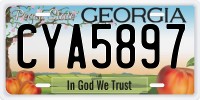 GA license plate CYA5897