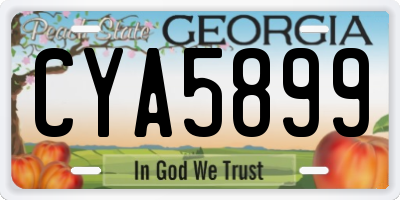 GA license plate CYA5899