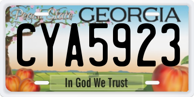 GA license plate CYA5923