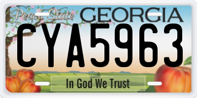 GA license plate CYA5963