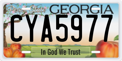 GA license plate CYA5977