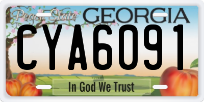 GA license plate CYA6091