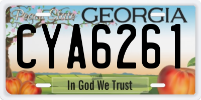 GA license plate CYA6261