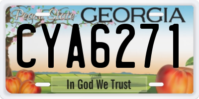 GA license plate CYA6271