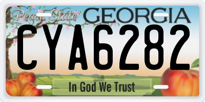 GA license plate CYA6282