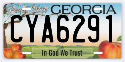 GA license plate CYA6291