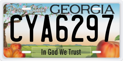GA license plate CYA6297