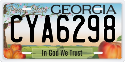 GA license plate CYA6298