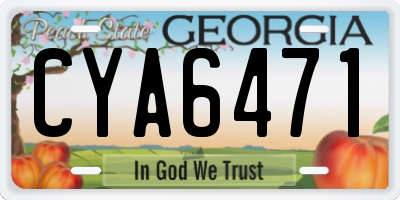 GA license plate CYA6471