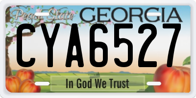 GA license plate CYA6527