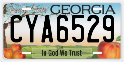 GA license plate CYA6529