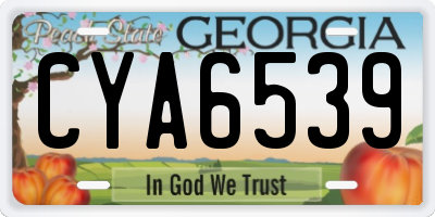 GA license plate CYA6539