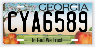 GA license plate CYA6589