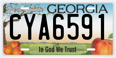 GA license plate CYA6591