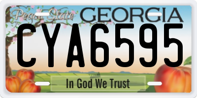 GA license plate CYA6595