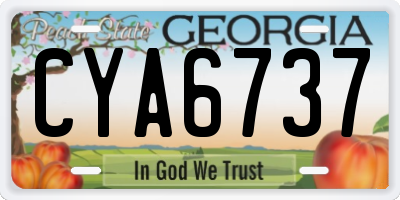 GA license plate CYA6737