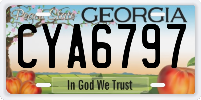 GA license plate CYA6797