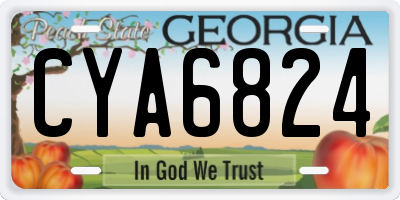 GA license plate CYA6824