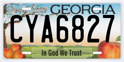 GA license plate CYA6827