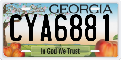 GA license plate CYA6881