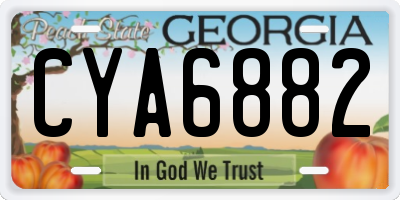 GA license plate CYA6882