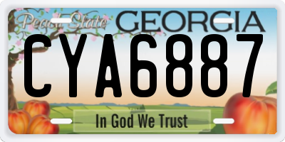 GA license plate CYA6887
