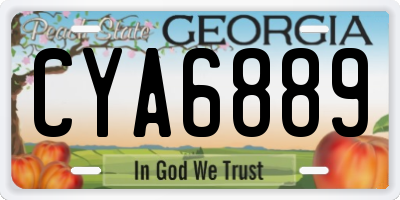 GA license plate CYA6889