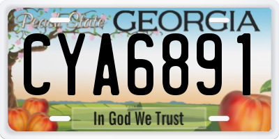 GA license plate CYA6891