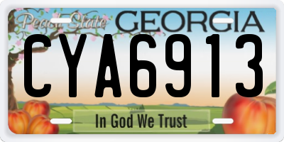 GA license plate CYA6913