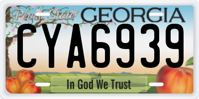 GA license plate CYA6939