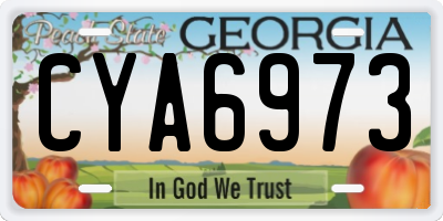 GA license plate CYA6973