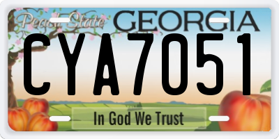 GA license plate CYA7051