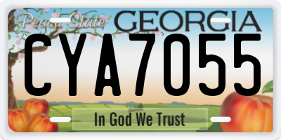 GA license plate CYA7055