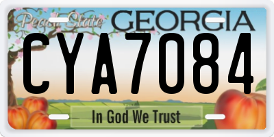 GA license plate CYA7084