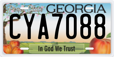 GA license plate CYA7088