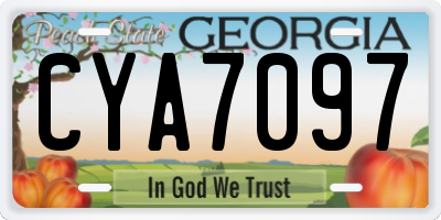 GA license plate CYA7097