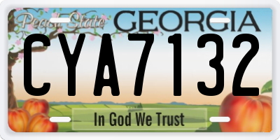 GA license plate CYA7132