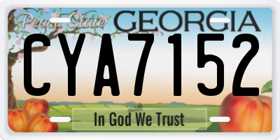 GA license plate CYA7152